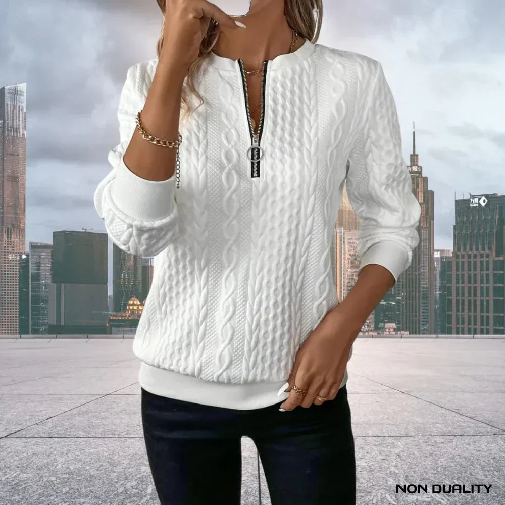 Non-Duality Zip-Up Sweater