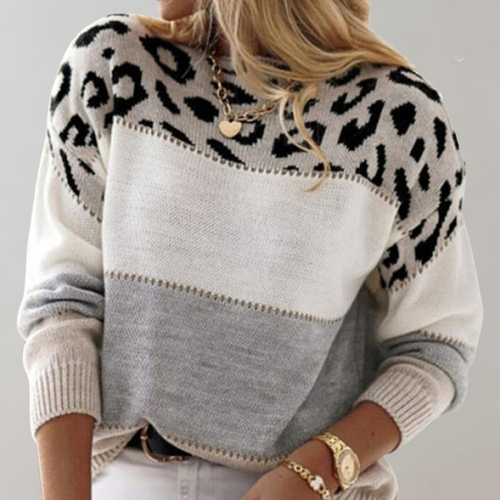 ELIONYSSE – LEOPARD PRINT CASUAL SWEATER