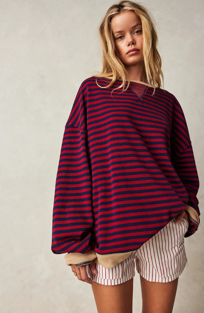 ELVA– STRIPED OVERSIZED SWEATER