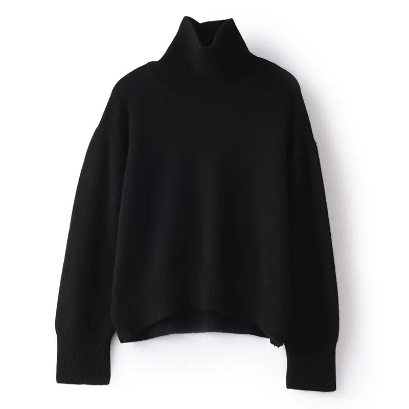 Elena - Pure Cashmere Turtleneck Sweater